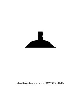 
Muslim cemetery sign icon, Muslim cemetery land sign icon, vector symbol illustration