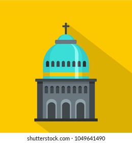 Muslim church icon. Flat illustration of muslim church vector icon for web