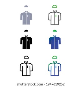 Muslim clothes icon set, eps 10 format