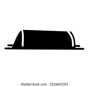 muslim coffin icon on white background