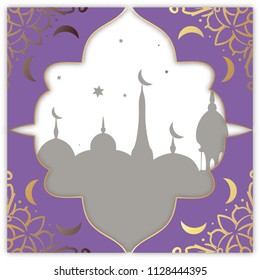 Muslim community festival Eid Mubarak background