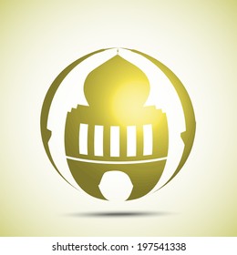 Muslim community festival Ramadan Kareem with Beautiful greeting card design and background vector illustration...