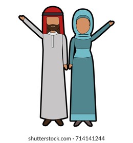 muslim couple avatars characters