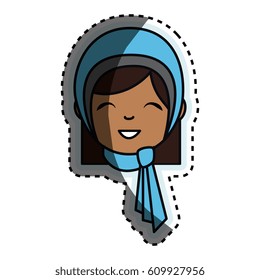 muslim cute woman ethnicity character