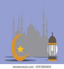 Muslim day decoration for Ramadan or eid Mubarak background