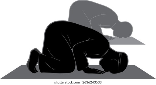 Muslim Devotion in Sujood (Prostration)