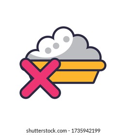 muslim dish with food denied symbol fill icon vector illustration design