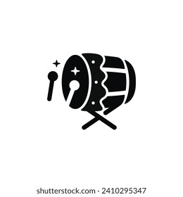 Muslim drum icon. Bedug icon isolated on white background