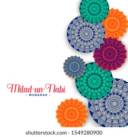 muslim eid milad un nabi festival greeting design
