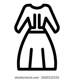 Muslim fashion icon outline vector. Clothes stylish career. Trendy female