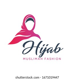 Muslim fashion logo template, muslim for hijab fashion store.