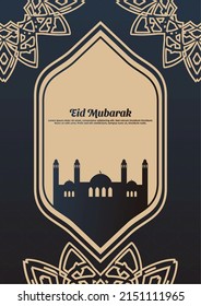 Muslim festival eid mubarak flyer