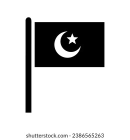 muslim flag icon vector isolated