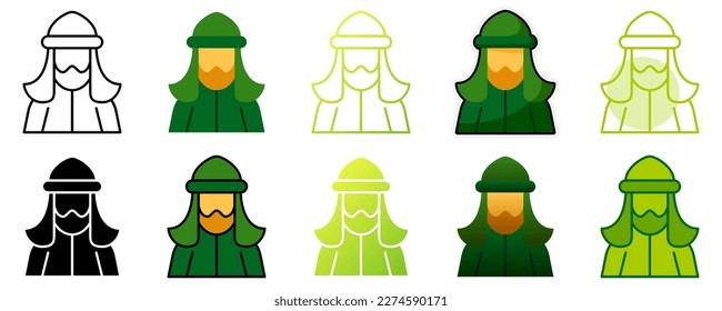 Muslim in flat style isolated