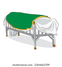 Muslim Funeral Tradition coffin Stand Vector