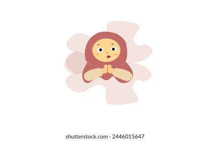 Muslim Girl Art and vector Art