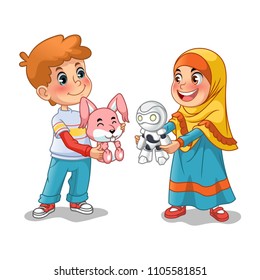 Vectores Imagenes Y Arte Vectorial De Stock Sobre Girl Making Friends Cartoon Shutterstock