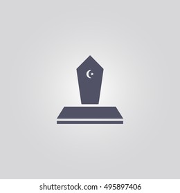 muslim grave icon. icon design