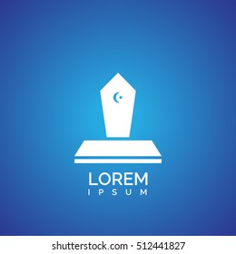 muslim grave icon design