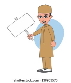 muslim guy blank board