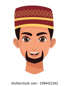 muslim head man bearded character