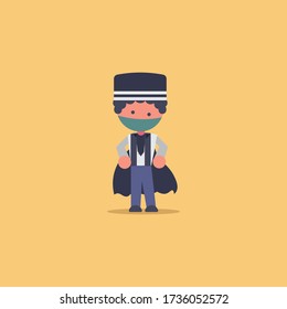 Muslim hero illustration template design