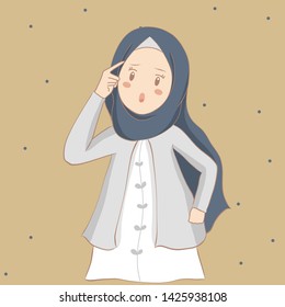 Hijab Girl Hipster Muslimah Cartoon Wallpaper - Best Hijab ...