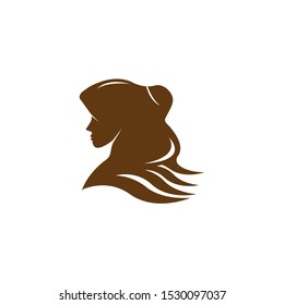 Muslim hijab Logo template vector illustration design
