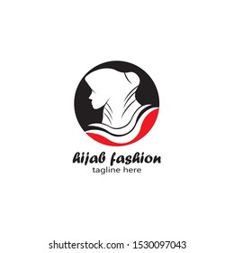 Muslim hijab Logo template vector illustration design
