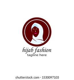 Muslim Hijab Logo Template Vector Illustration Stock Vector (Royalty ...