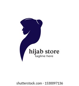 Muslim hijab Logo template vector illustration design
