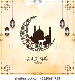 Muslim Holiday Eid al Adha. Vector Illustration