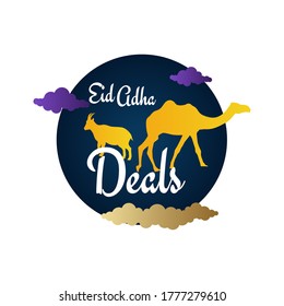 Muslim holiday eid al mubarak. Can use for label tag. Islamic vector Ilustration