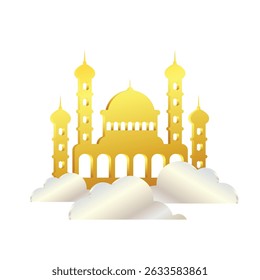 Muslim holiday Ramadan vector illustration on white background.