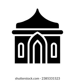 muslim house icon vector isolated