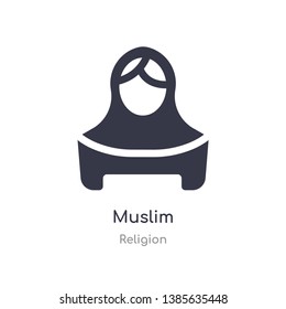 muslim icon. isolated muslim icon vector illustration from religion collection. editable sing symbol can be use for web site and mobile app