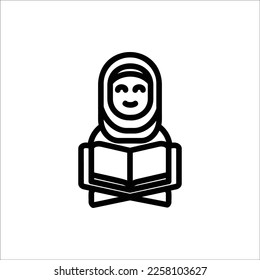 muslim  icon with isolated vektor and transparent background