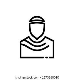 Muslim icon outline