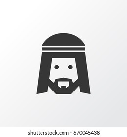 Muslim Icon Symbol. Premium Quality Isolated Human Element In Trendy Style.