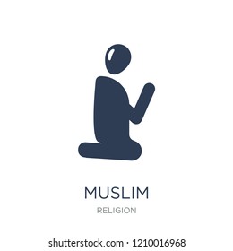 Muslim icon. Trendy flat vector Muslim icon on white background from Religion collection, vector illustration can be use for web and mobile, eps10