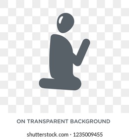 Muslim icon. Trendy flat vector Muslim icon on transparent background from Religion collection. 