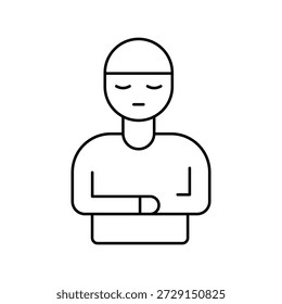 Icono musulmán con fondo blanco Vector Ilustración de stock