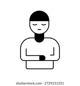 Icono musulmán con fondo blanco Vector Ilustración de stock