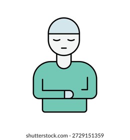 Icono musulmán con fondo blanco Vector Ilustración de stock