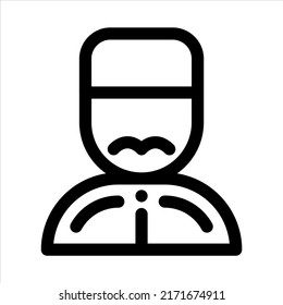 Muslim icon,Outline style, Vector Editable