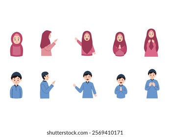 Muslim Illustration Design Element Set