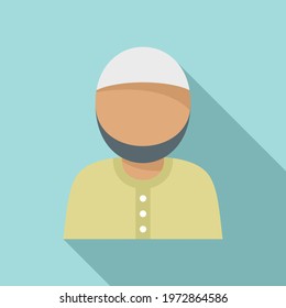 Muslim immigrant icon. Flat illustration of Muslim immigrant vector icon for web design