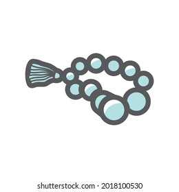 Muslim Islamic Beads Vector icon Cartoon illustration