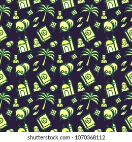 muslim islamic icon seamless pattern