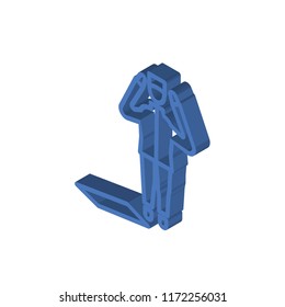 Muslim isometric left top view 3D icon